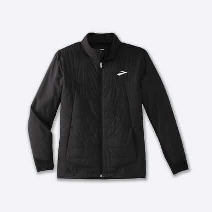 Laydown (front) view of Brooks Shield Hybrid Jacket 2.0 for men