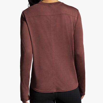 Model (back) view of Brooks Distance Long Sleeve for women