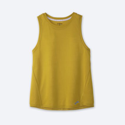 Laydown (front) view of Brooks Distance Tank for women