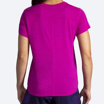 Model (back) view of Brooks Distance Short Sleeve for women