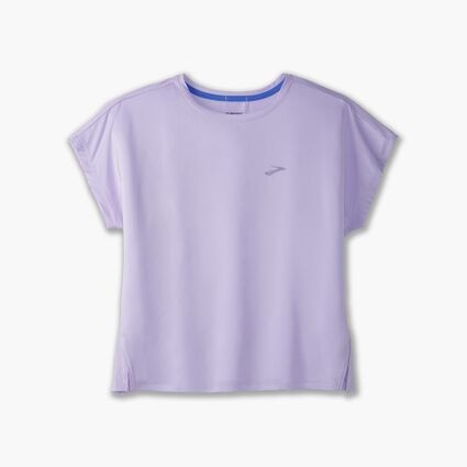 Vue couchée (avant) de Brooks Sprint Free Short Sleeve pour femmes