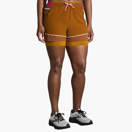 Model (front) view of Brooks High Point 3" 2-in-1 Short for women