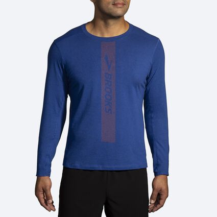 Model (front) view of Brooks Distance Long Sleeve 2.0 for men