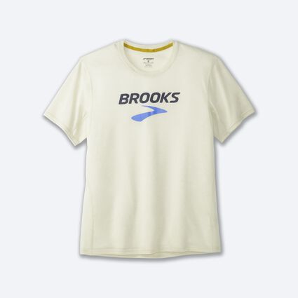 Laydown (front) view of Brooks Distance Graphic Short Sleeve for men
