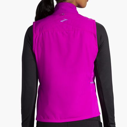 Model (back) view of Brooks Shield Hybrid Vest for women