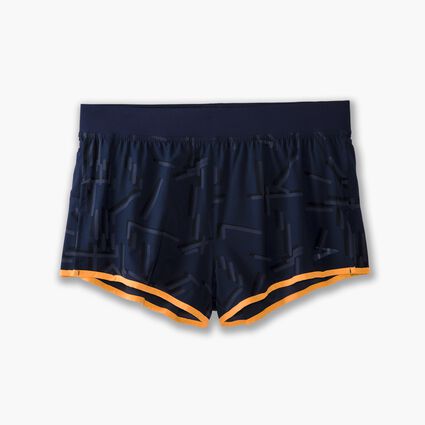 Vue couchée (avant) de Brooks Sherpa 3" Split Short pour hommes
