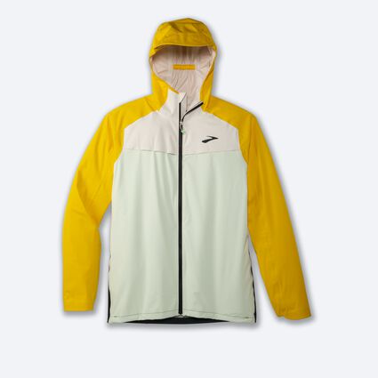 Laydown (front) view of Brooks High Point Waterproof Jacket for men