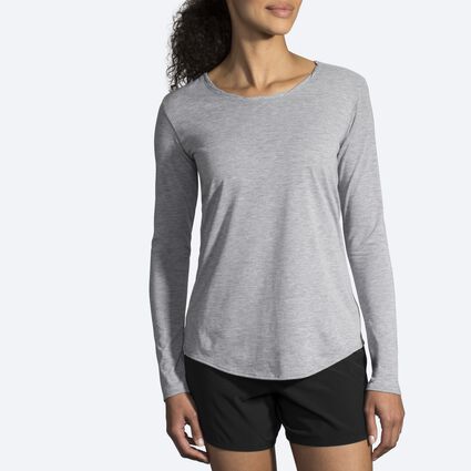 Model (front) view of Brooks Distance Long Sleeve for women