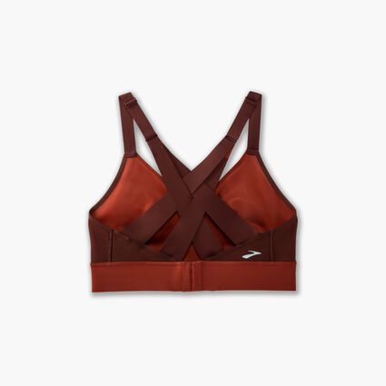 Laydown (back) view of Brooks Interlace Sports Bra for dames