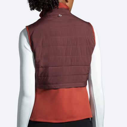 Model (back) view of Brooks Shield Hybrid Vest 2.0 for women