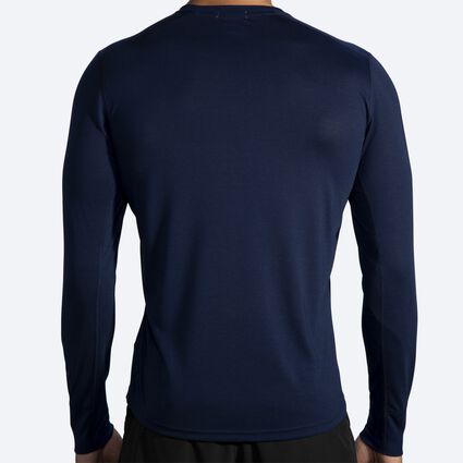 Model (back) view of Brooks Distance Graphic Long Sleeve for men