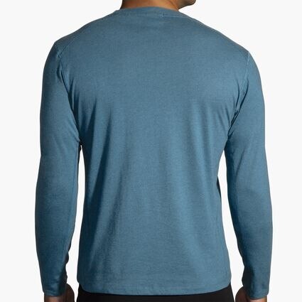 Model (back) view of Brooks Distance Long Sleeve 2.0 for men