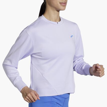 Vista angular del movimiento (cinta de correr) Brooks Run Within Sweatshirt para mujer