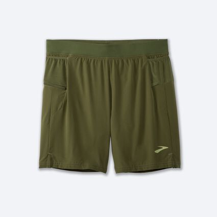Laydown (front) view of Brooks Sherpa 7" 2-in-1 Short for men