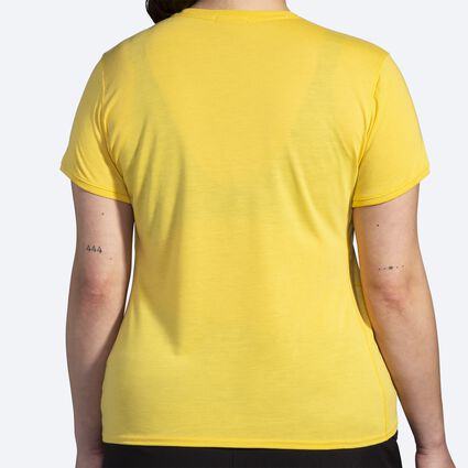 Model (back) view of Brooks Distance Short Sleeve 3.0 for women