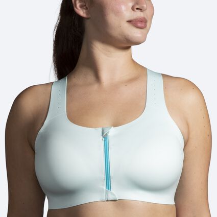 Model (front) view of Brooks Zip 2.0 Sports Bra for women
