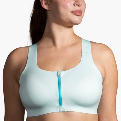 Model (front) view of Brooks Zip 2.0 Sports Bra for women