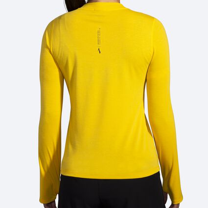 Model (back) view of Brooks High Point Long Sleeve for women