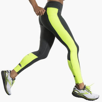 Movement angle (treadmill) view of Brooks Run Visible Thermal Tight for women