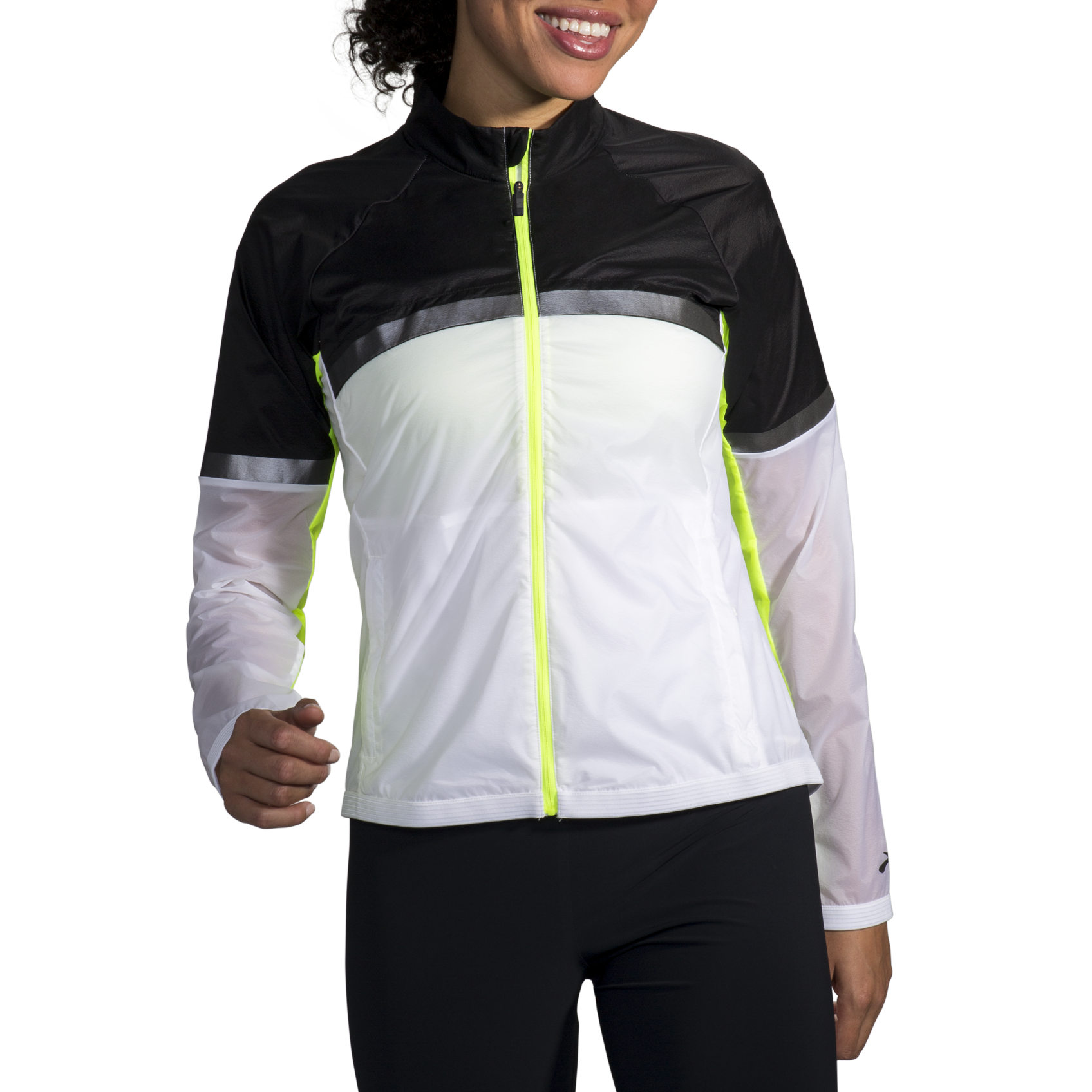 Brooks running jacket mens white clearance