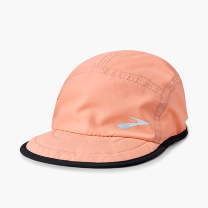 Laydown (front) view of Brooks Lightweight Packable Hat 2.0 for unisex