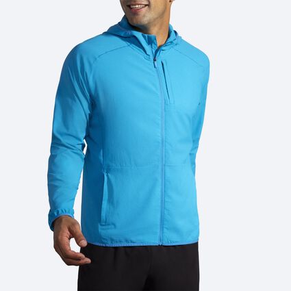 Model angle (relaxed) view of Brooks Canopy Jacket for men