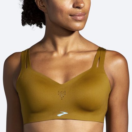Model (front) view of Brooks Strappy Sports Bra for women