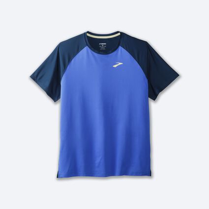 Laydown (front) view of Brooks Run Within Short Sleeve for men