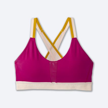 Laydown (front) view of Brooks Plunge 2.0 Sports Bra for women