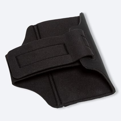 Laydown (back) view of Brooks Running Armband for unisex