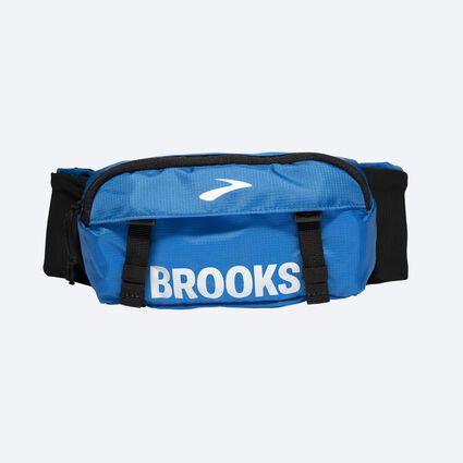 Laydown (front) view of Brooks Stride Waist Pack for unisex