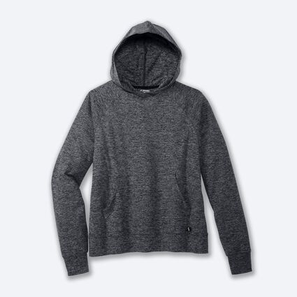 Laydown (front) view of Brooks Luxe Hoodie for women