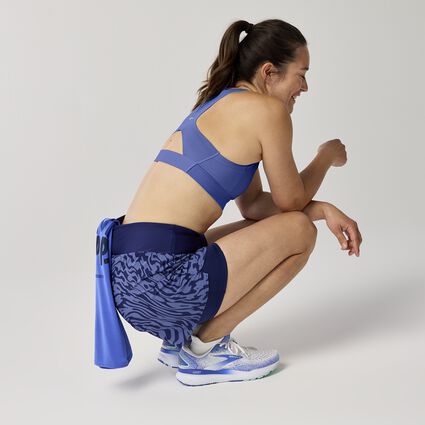 Movement angle (treadmill) view of Brooks Chaser 5" 2-in-1 Short 2.0 for women