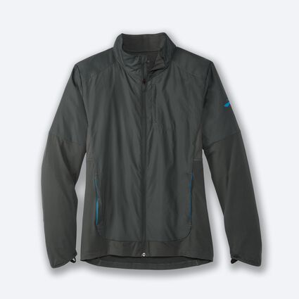 Laydown (front) view of Brooks Fusion Hybrid Jacket for men