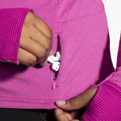 Brooks Notch Thermal Hoodie 2.0 für Damen – Detailansicht 1