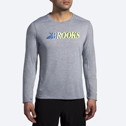 Model (front) view of Brooks Distance Long Sleeve 3.0 for men