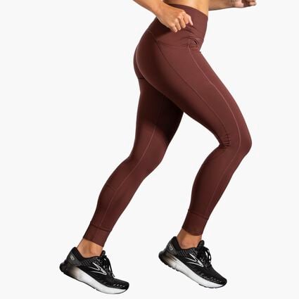 Vista angolo di movimento (tapis roulant) di Brooks Momentum Thermal Tight da donna