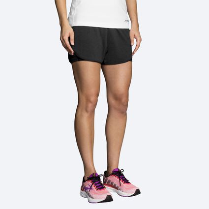 Model angle (relaxed) view of Brooks Rep 3" 2-in-1 Short for women