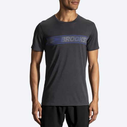 Model (front) view of Brooks Distance Graphic Tee for men
