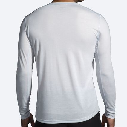 Model (back) view of Brooks Distance Graphic Long Sleeve for men