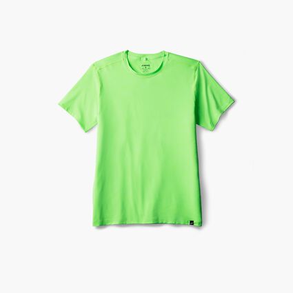Laydown (front) view of Brooks Luxe Short Sleeve for men
