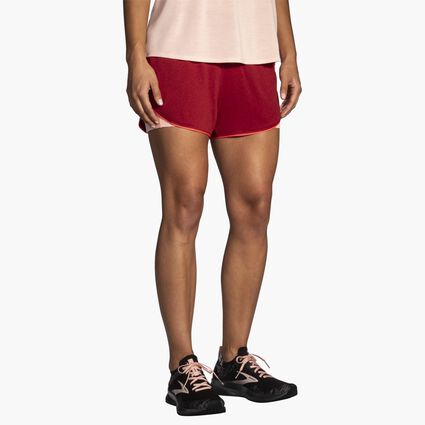 Model angle (relaxed) view of Brooks Rep 3" 2-in-1 Short for women