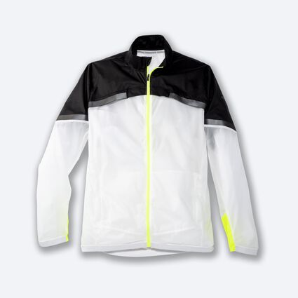 Laydown (front) view of Brooks Carbonite Jacket for men