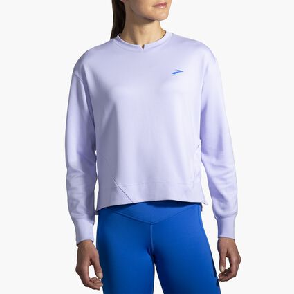 Model (front) view of Brooks Run Within Sweatshirt for women
