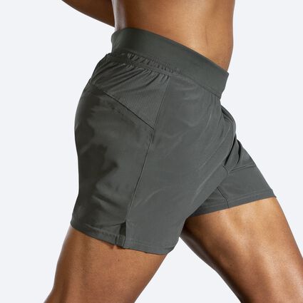 Movement angle (treadmill) view of Brooks Sherpa 5" Short for men