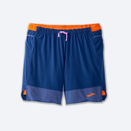 Laydown (front) view of Brooks High Point 7" 2-in-1 Short for men