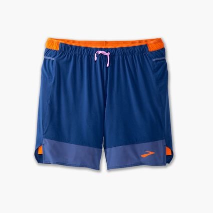 Laydown (front) view of Brooks High Point 7" 2-in-1 Short for men
