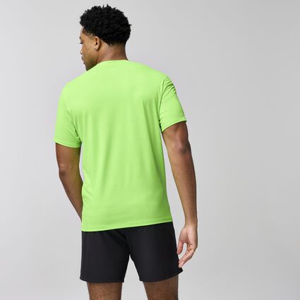 Model (back) view of Brooks Luxe Short Sleeve for men