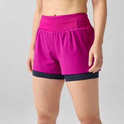Model (front) view of Brooks High Point 3" 2-in-1 Short 2.0 for women