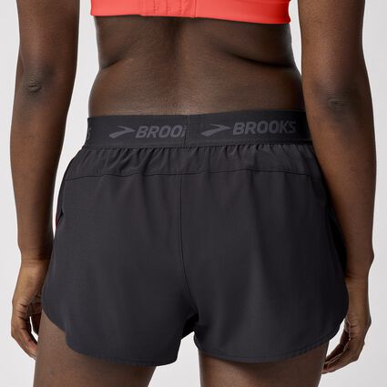 Model (back) view of Brooks Breakaway 2.5" Short for women